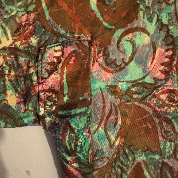 Vintage 50s printed cotton short sleeve fit and flare dress - Picture 7 of 7